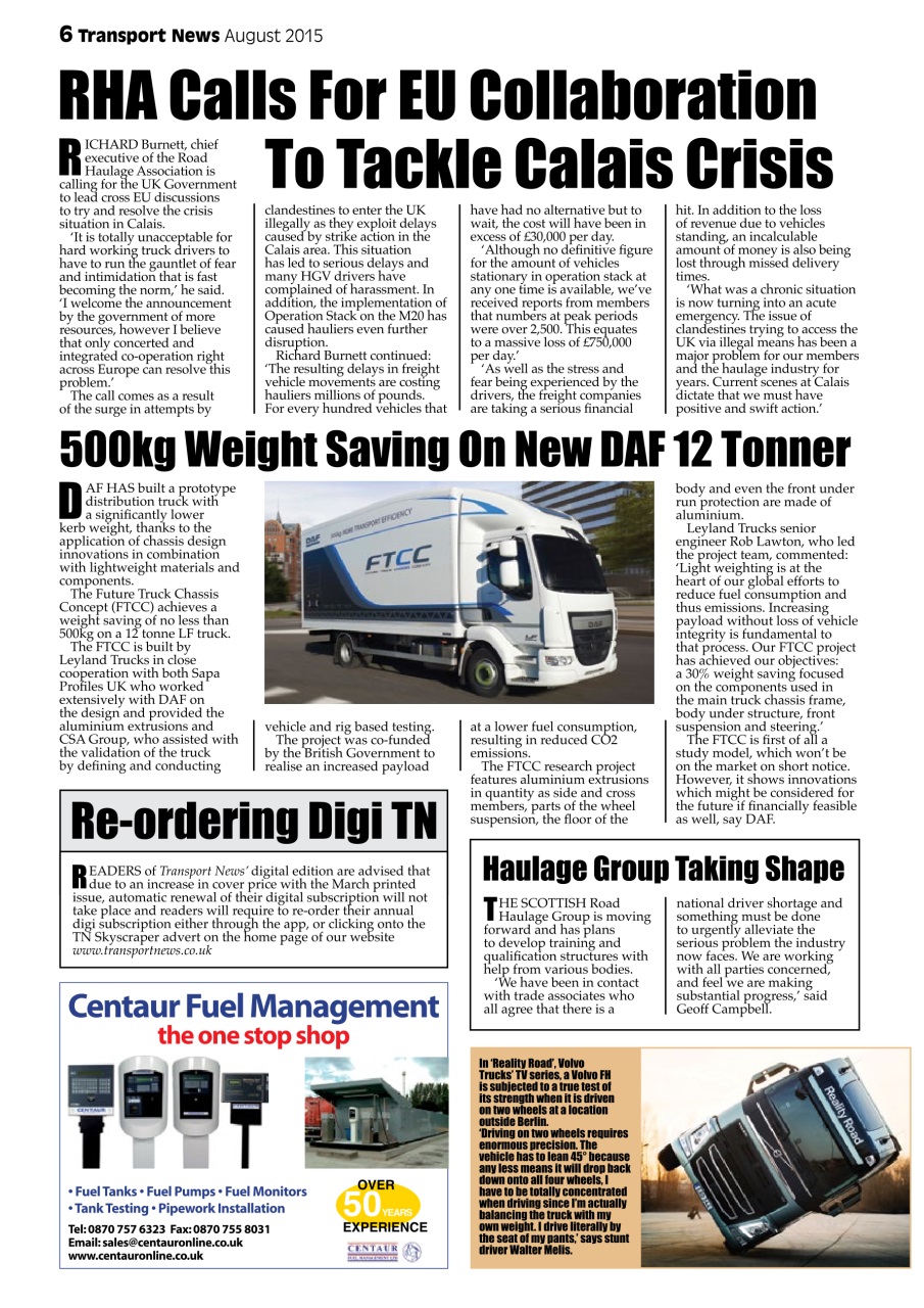 Transport News Preview Pages