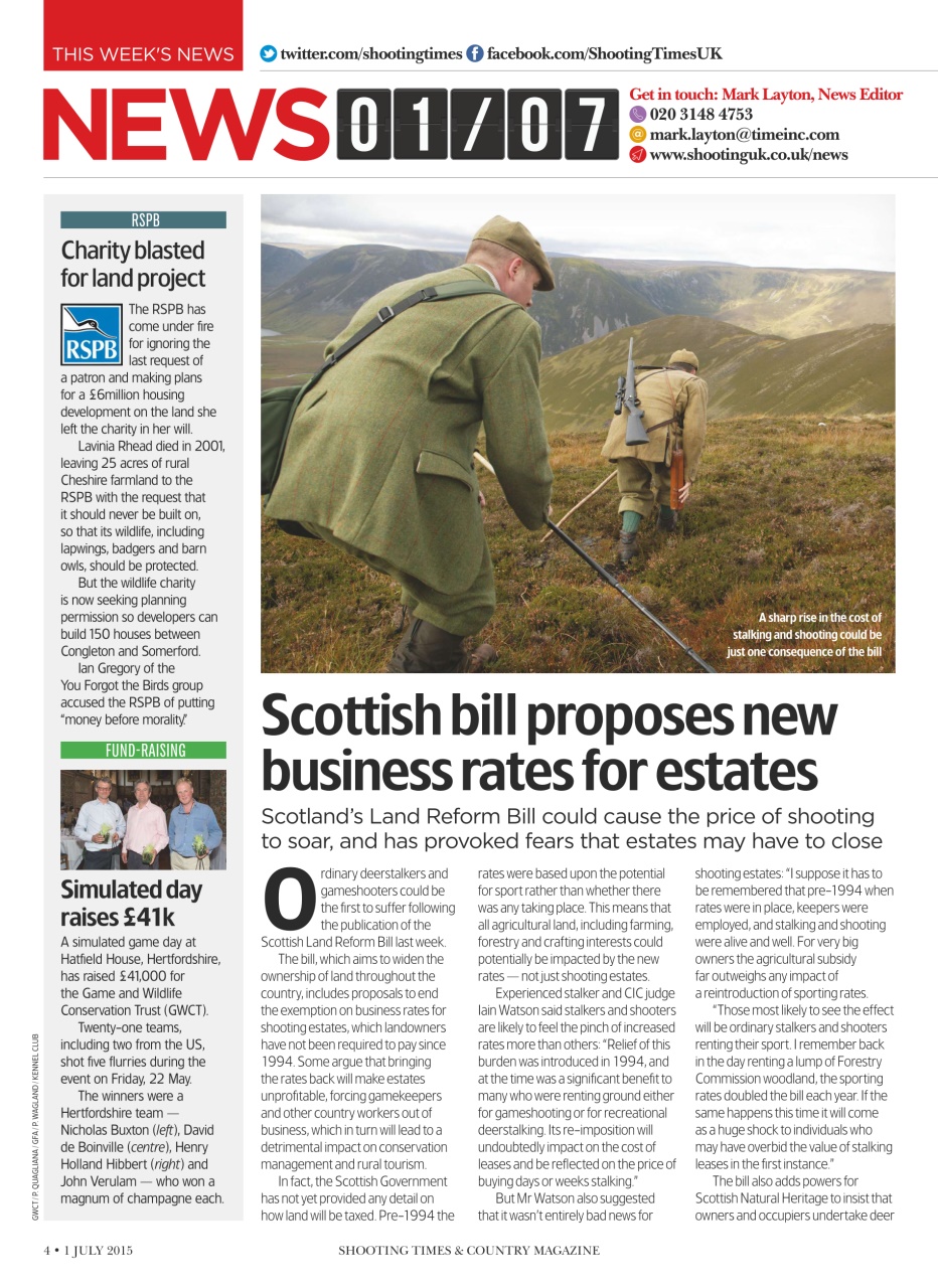 Shooting Times & Country Preview Pages