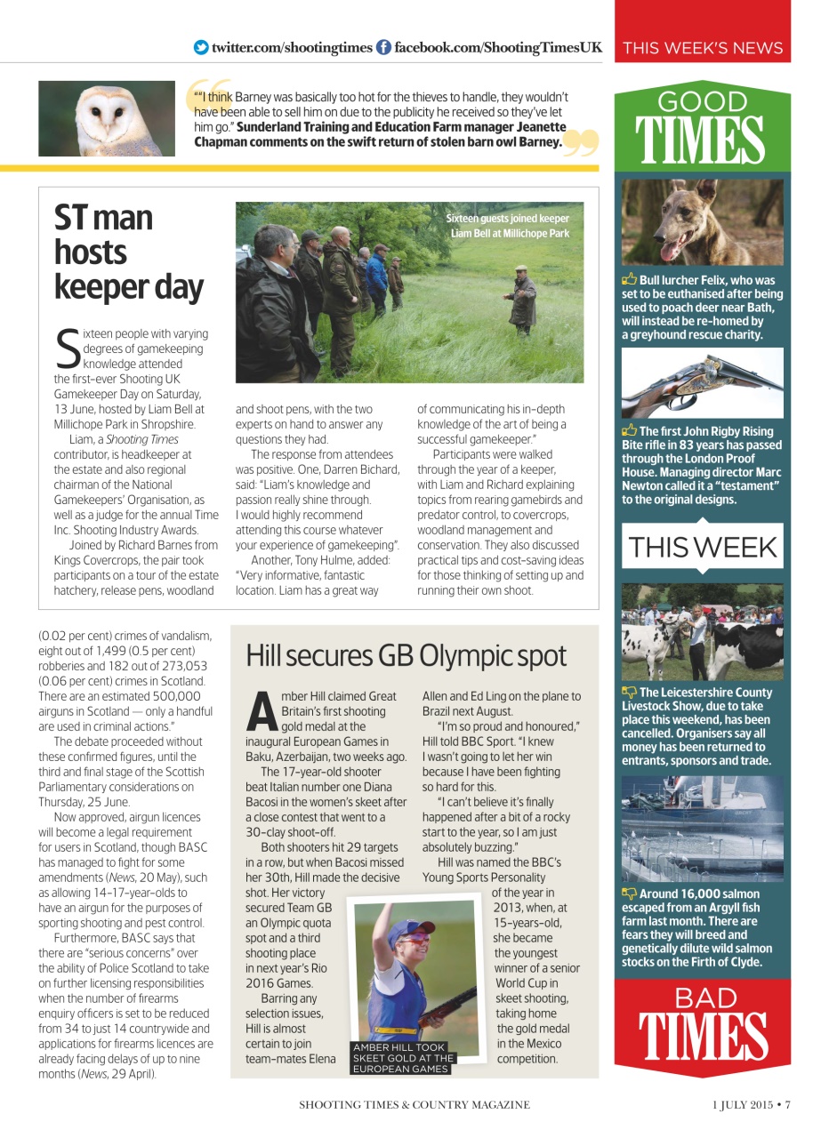 Shooting Times & Country Preview Pages