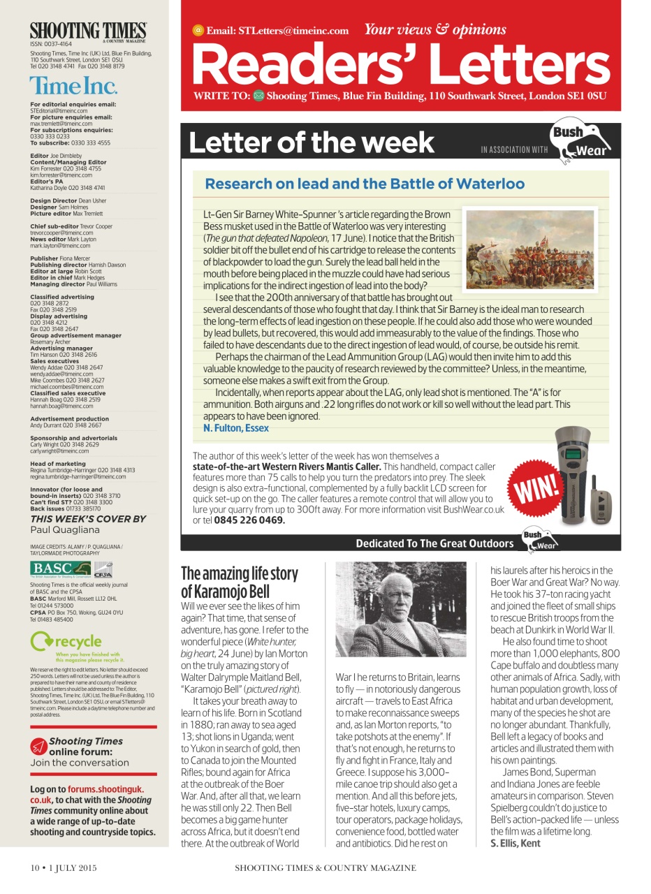 Shooting Times & Country Preview Pages