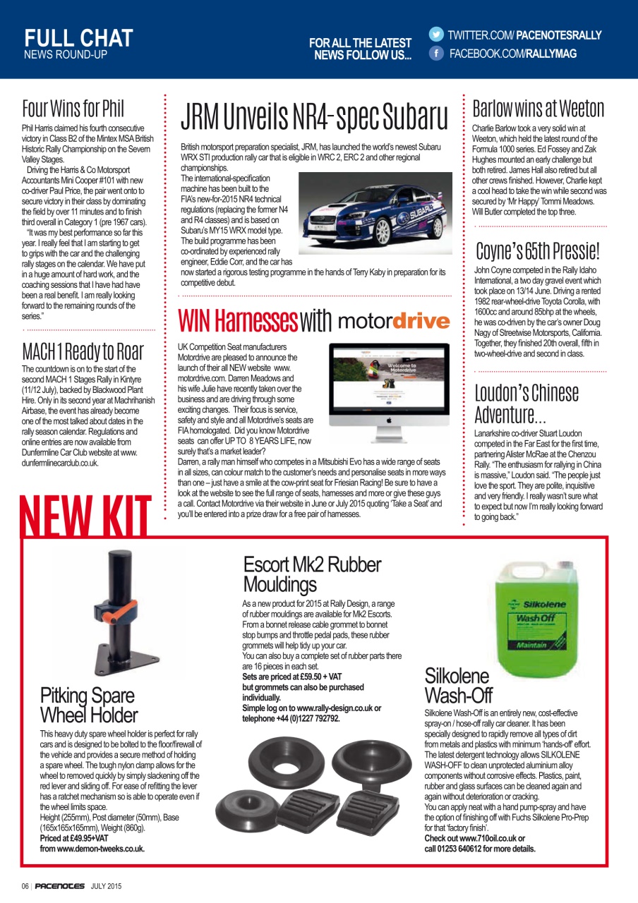 Pacenotes Rally magazine Preview Pages