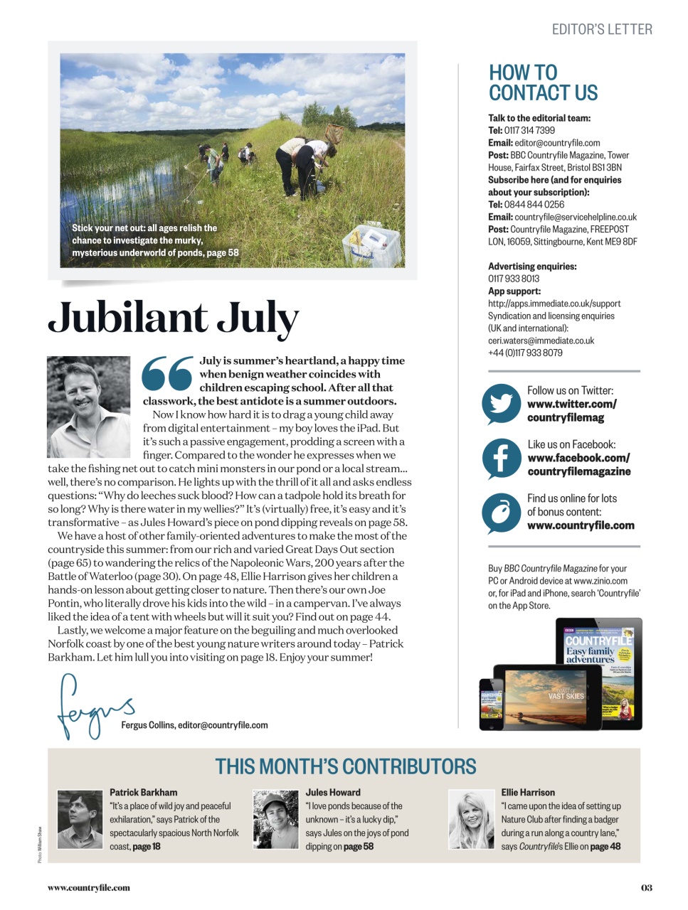 BBC Countryfile Magazine Preview Pages