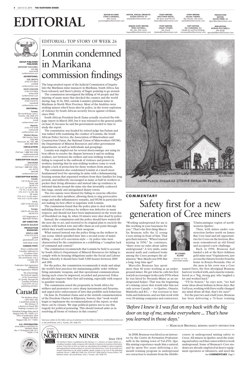 The Northern Miner Preview Pages