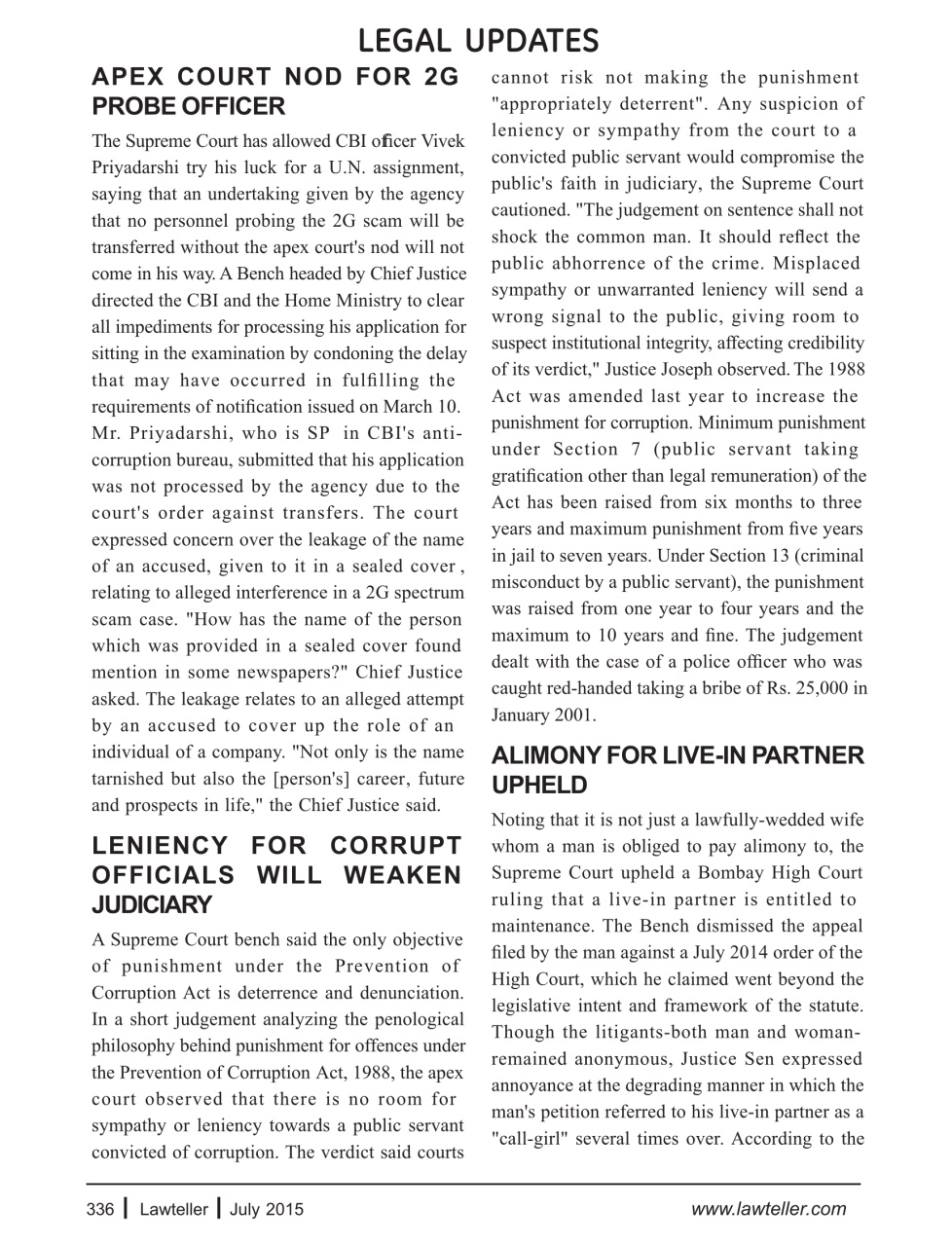 Lawteller – A Legal Awareness Magazine Preview Pages