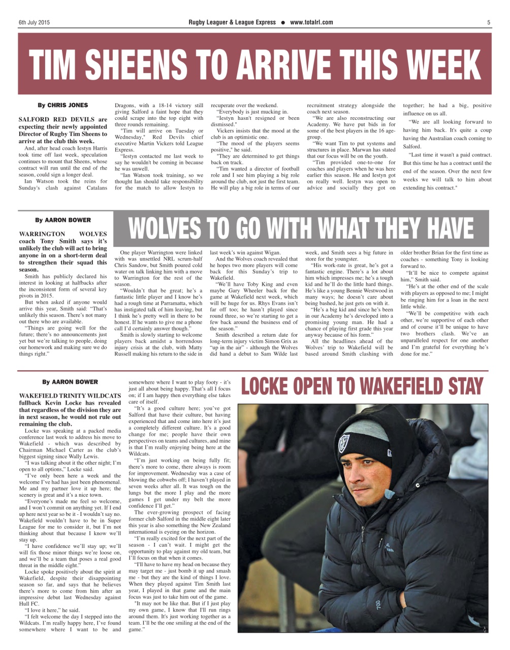 League Express Preview Pages