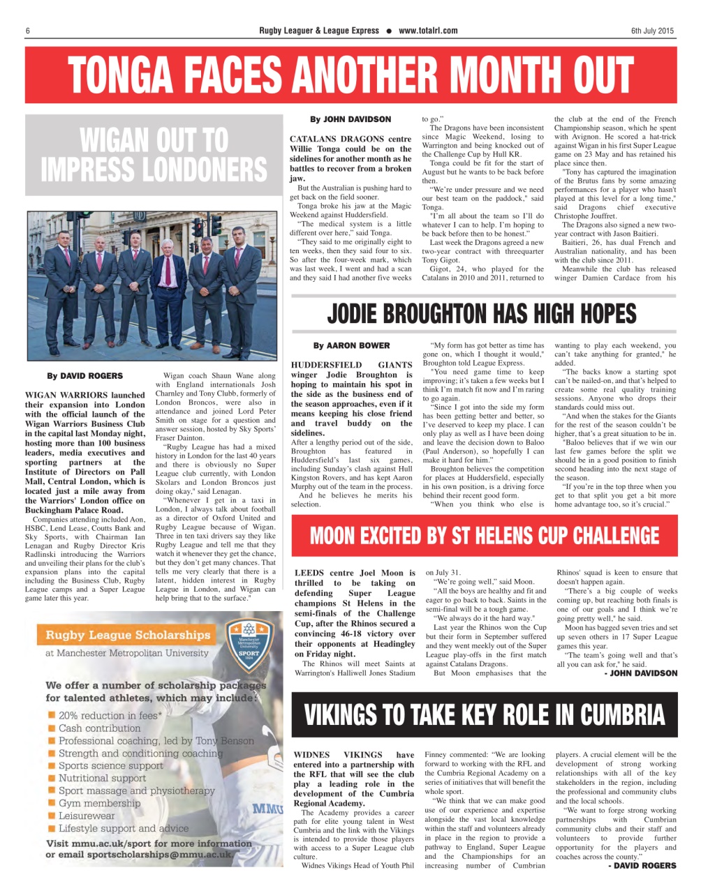 League Express Preview Pages