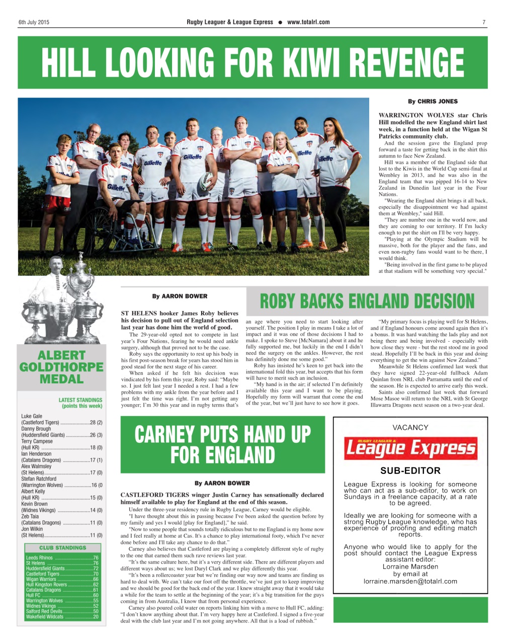 League Express Preview Pages