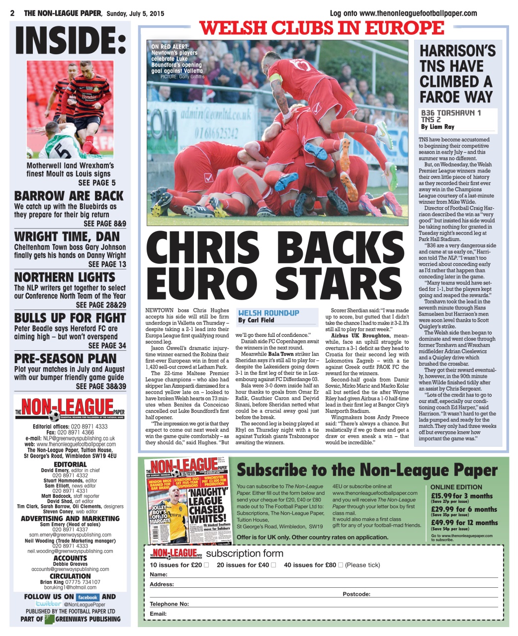 The Non-League Football Paper Preview Pages
