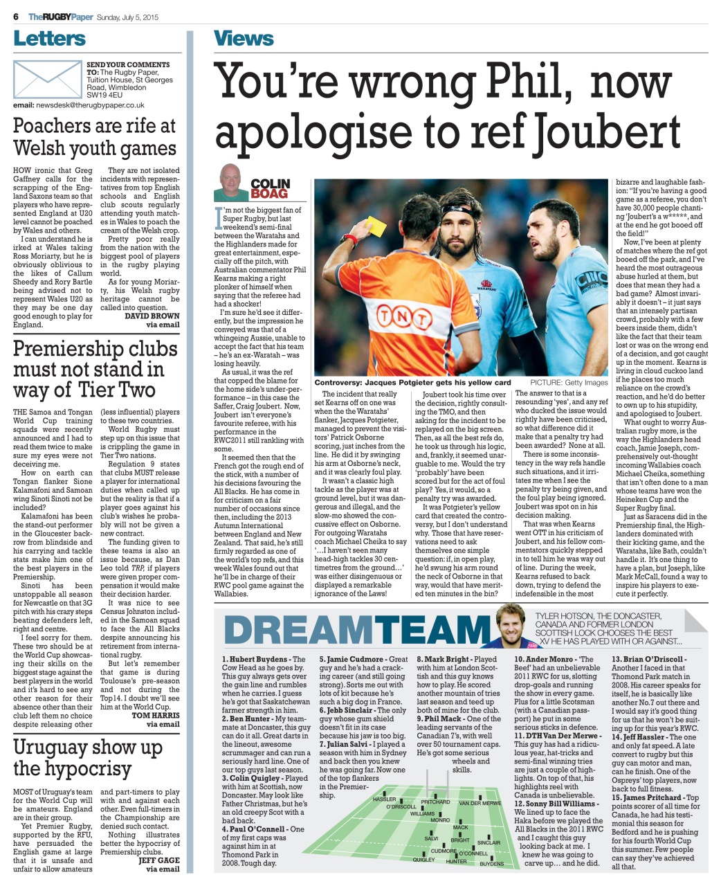 The Rugby Paper Preview Pages