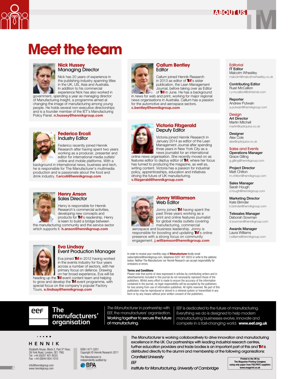 The Manufacturer Preview Pages