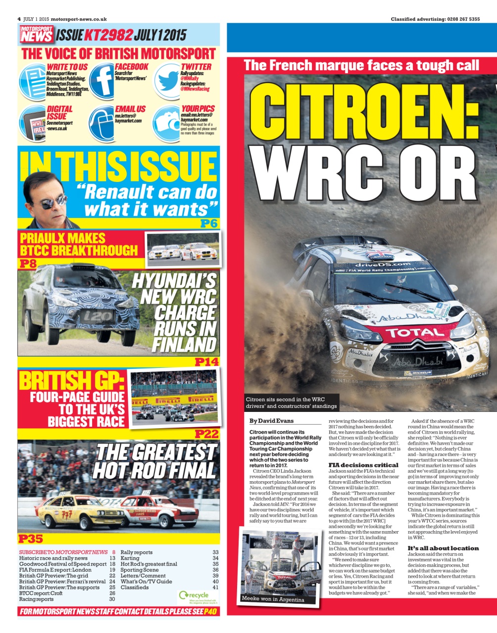 Motorsport News Preview Pages