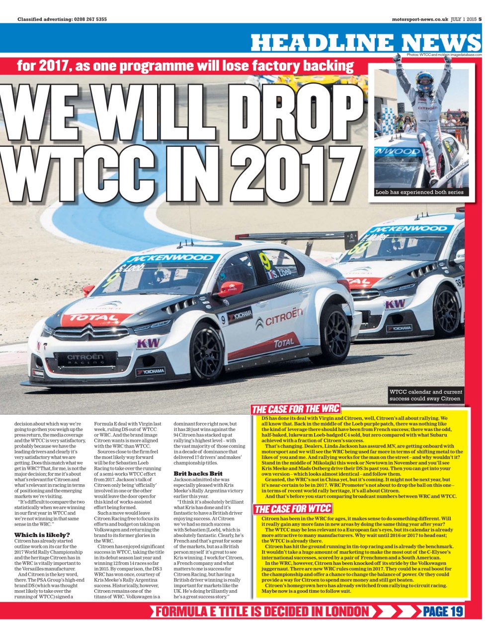 Motorsport News Preview Pages