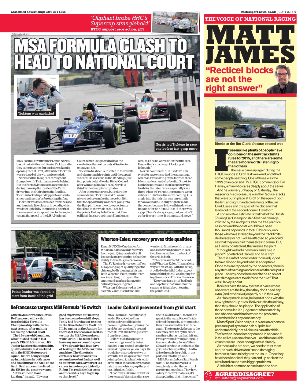 Motorsport News Preview Pages