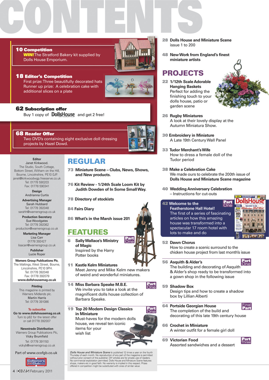 Dolls House and Miniature Scene Preview Pages