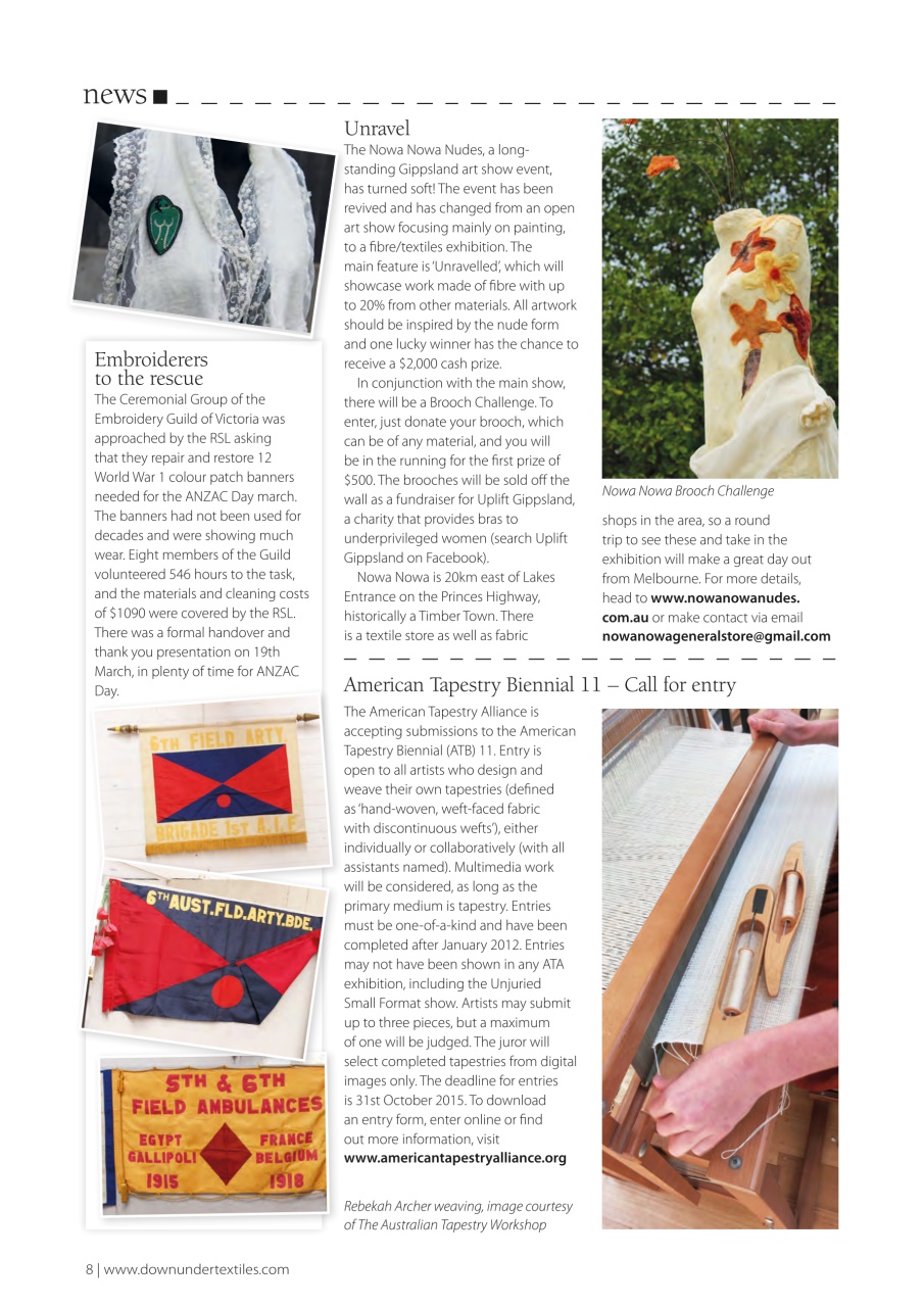 Down Under Textiles Preview Pages