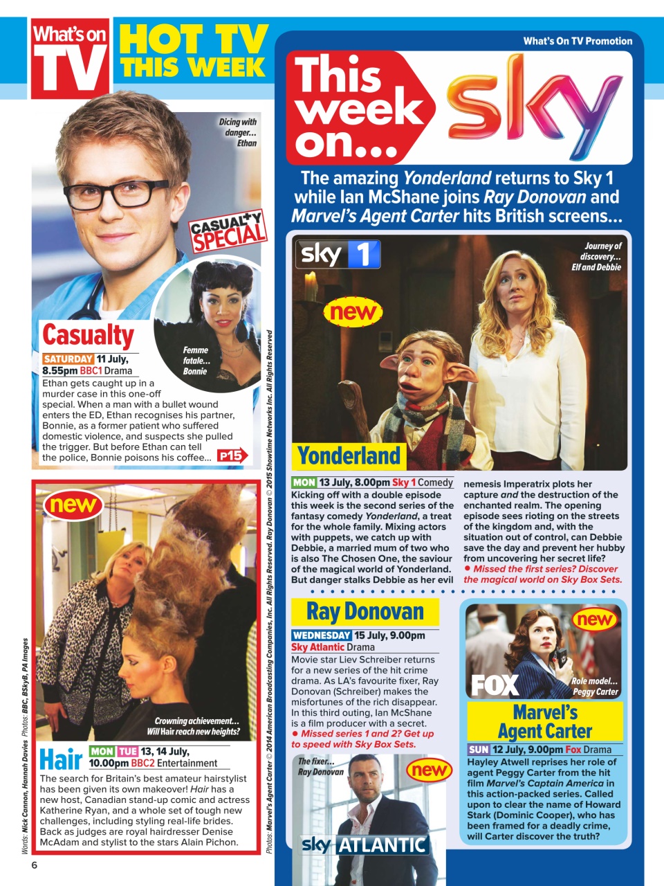 What's on TV Preview Pages