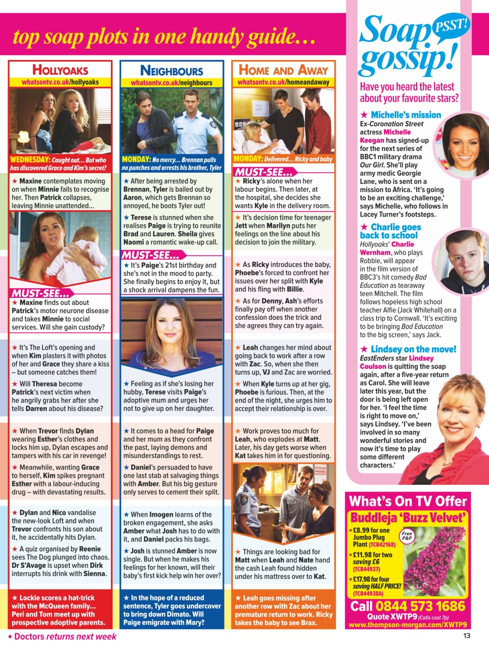What's on TV Preview Pages