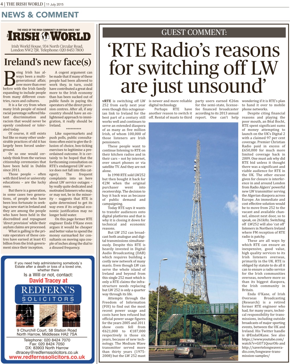 Irish World Preview Pages