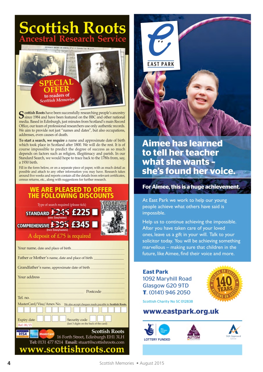 Scottish Memories Preview Pages