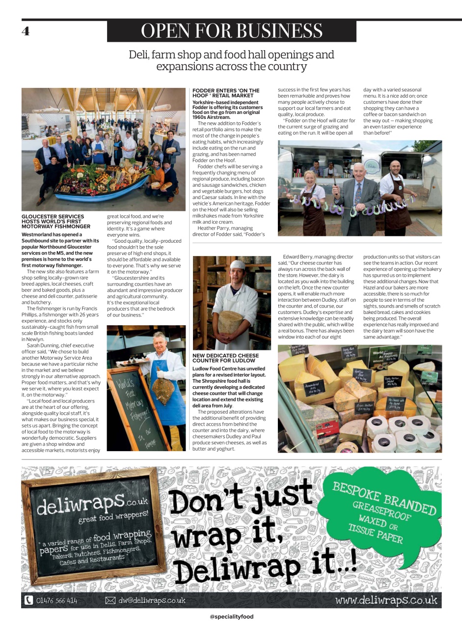 Speciality Food Preview Pages