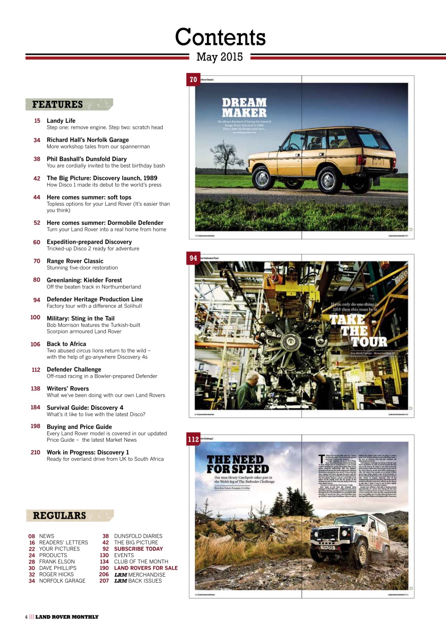 Land Rover Monthly Preview Pages