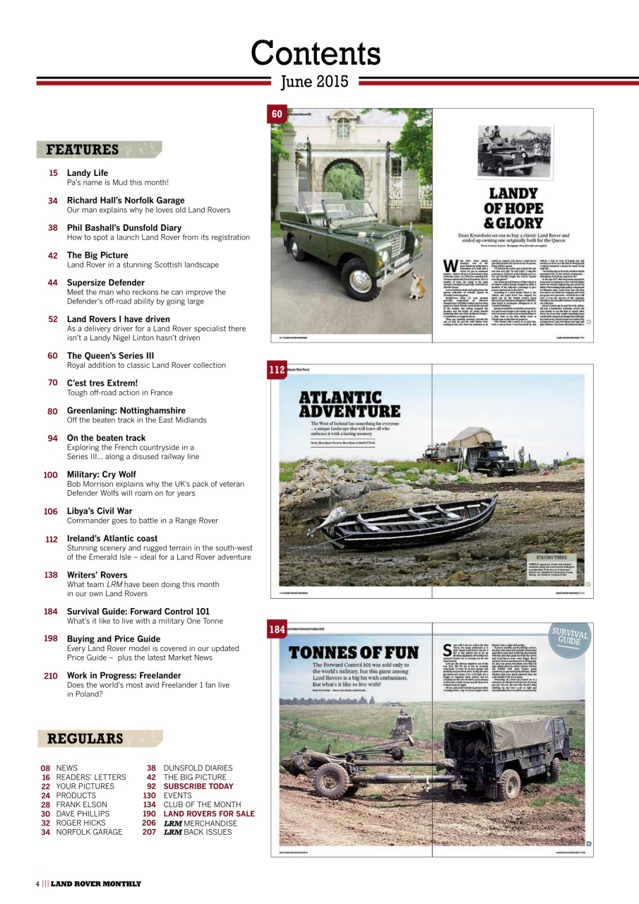 Land Rover Monthly Preview Pages