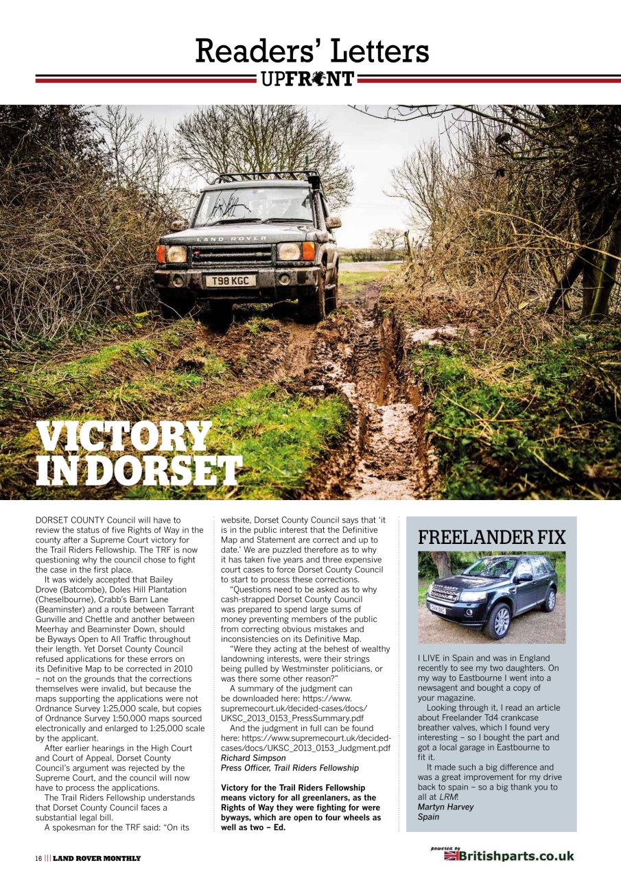 Land Rover Monthly Preview Pages