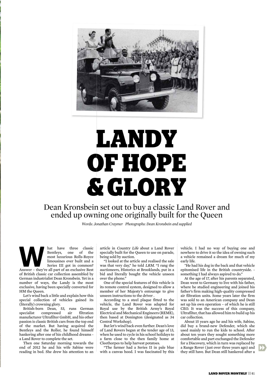 Land Rover Monthly Preview Pages