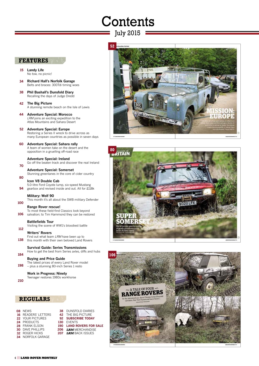 Land Rover Monthly Preview Pages