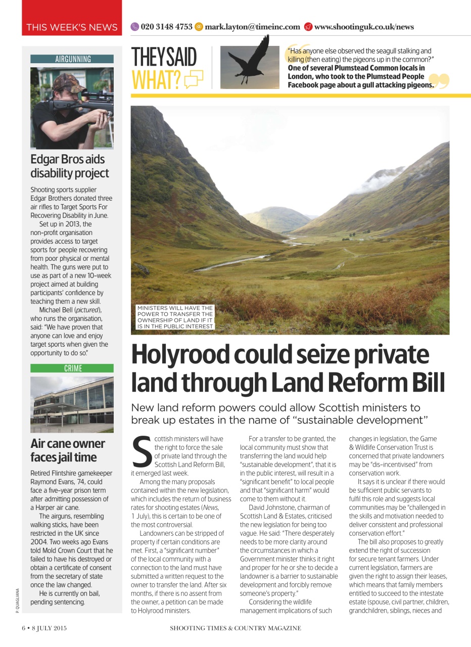 Shooting Times & Country Preview Pages