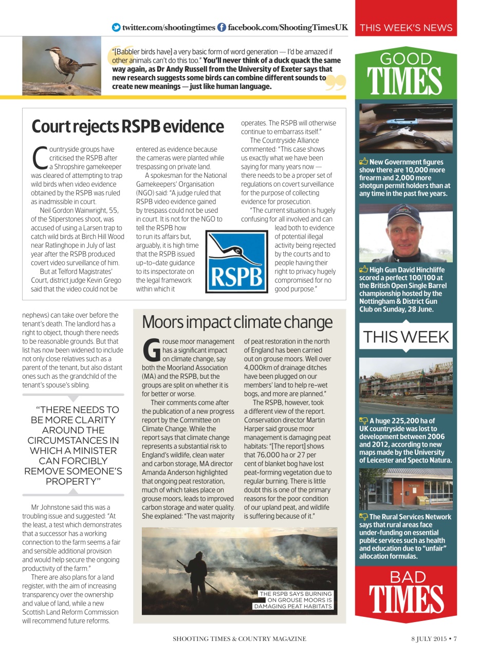 Shooting Times & Country Preview Pages