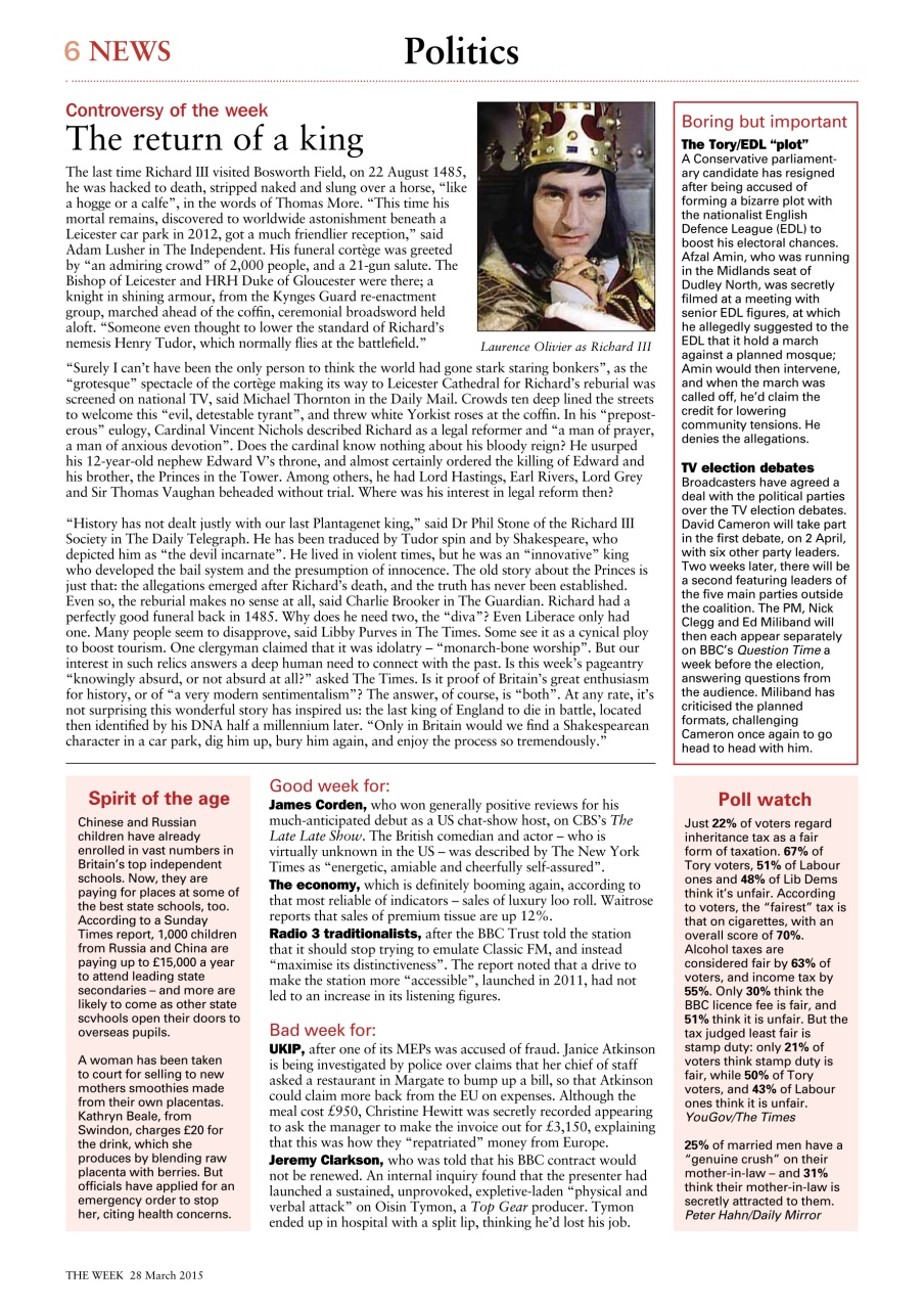 The Week Preview Pages