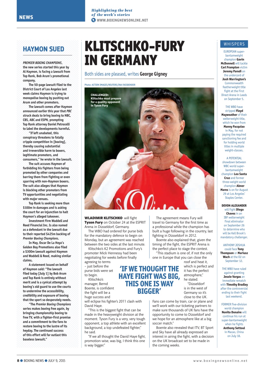 Boxing News Preview Pages