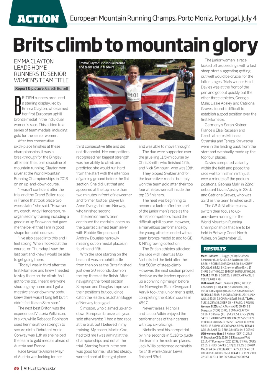 AW – Athletics Weekly Magazine Preview Pages