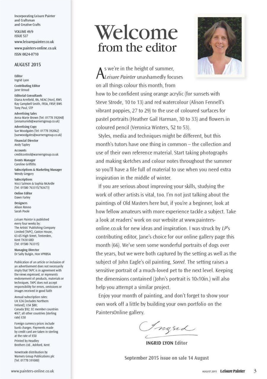 Leisure Painter & The Artist Preview Pages