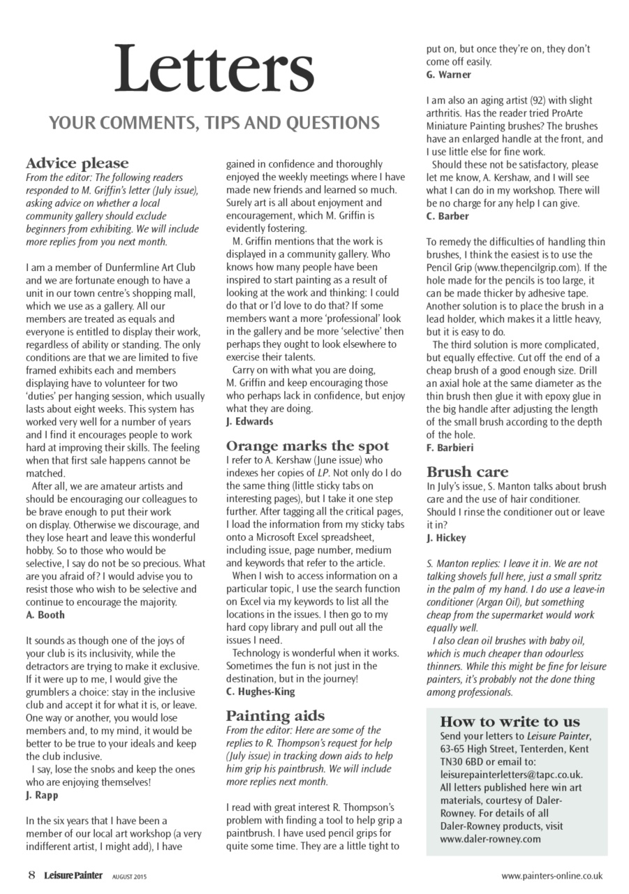 Leisure Painter & The Artist Preview Pages