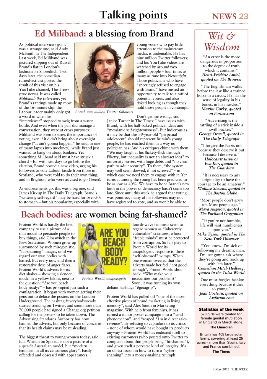 The Week Preview Pages