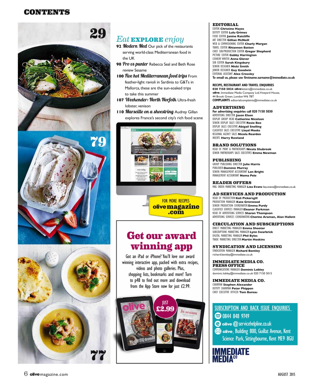 Olive Magazine Preview Pages