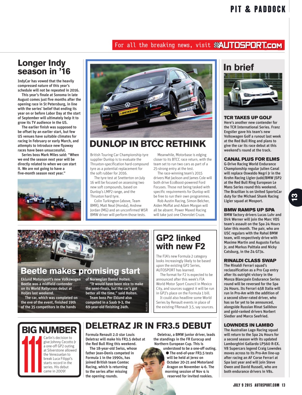 Autosport Preview Pages