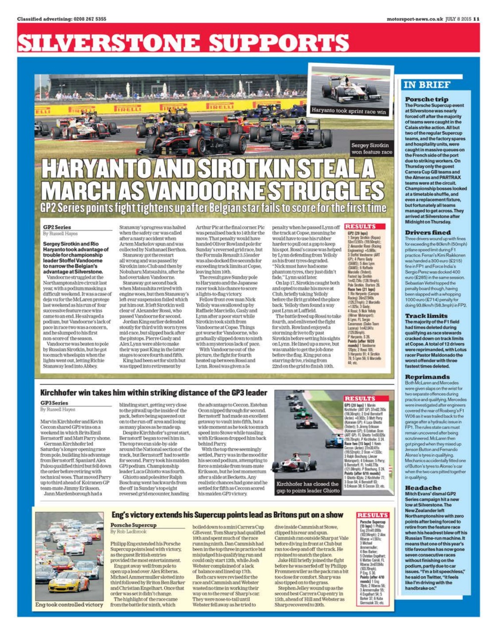 Motorsport News Preview Pages
