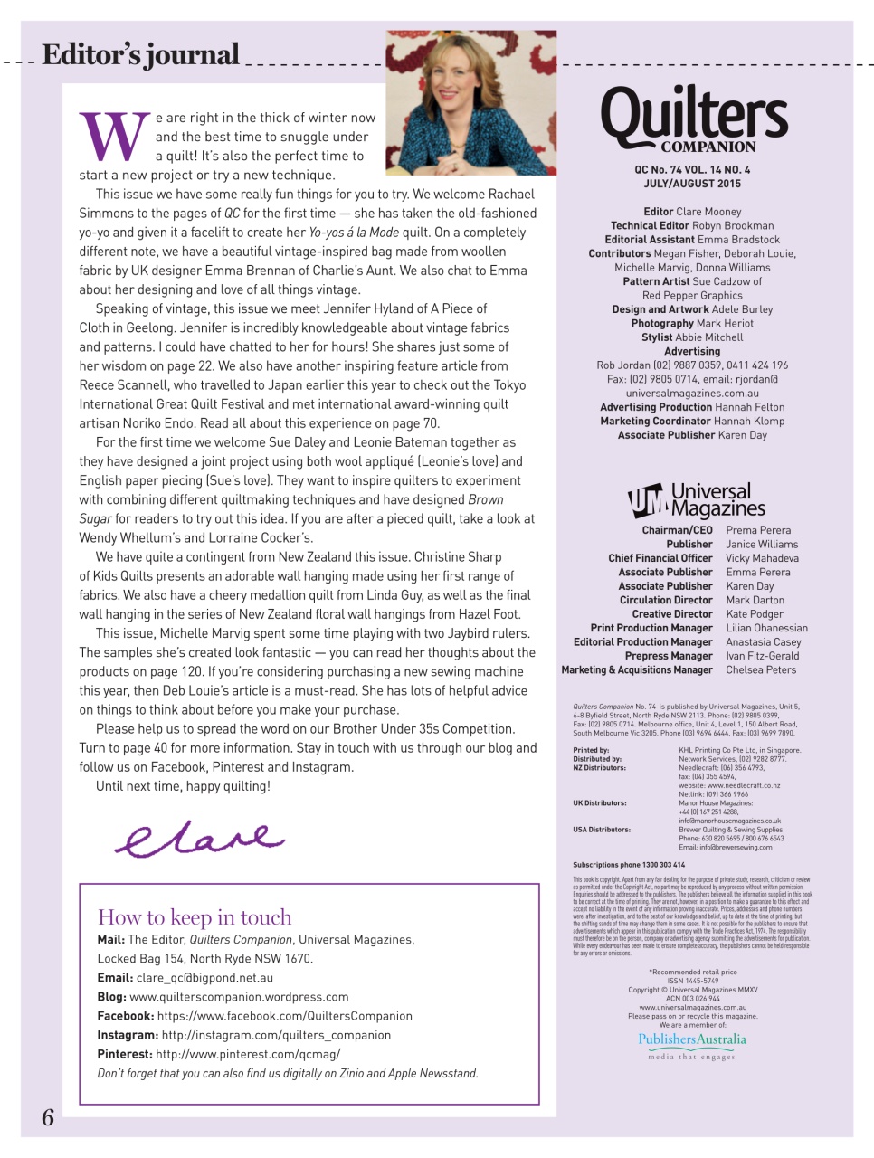 Quilters Companion Preview Pages