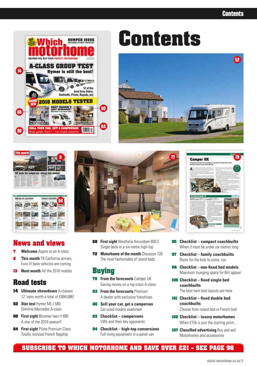 What Motorhome magazine Preview Pages
