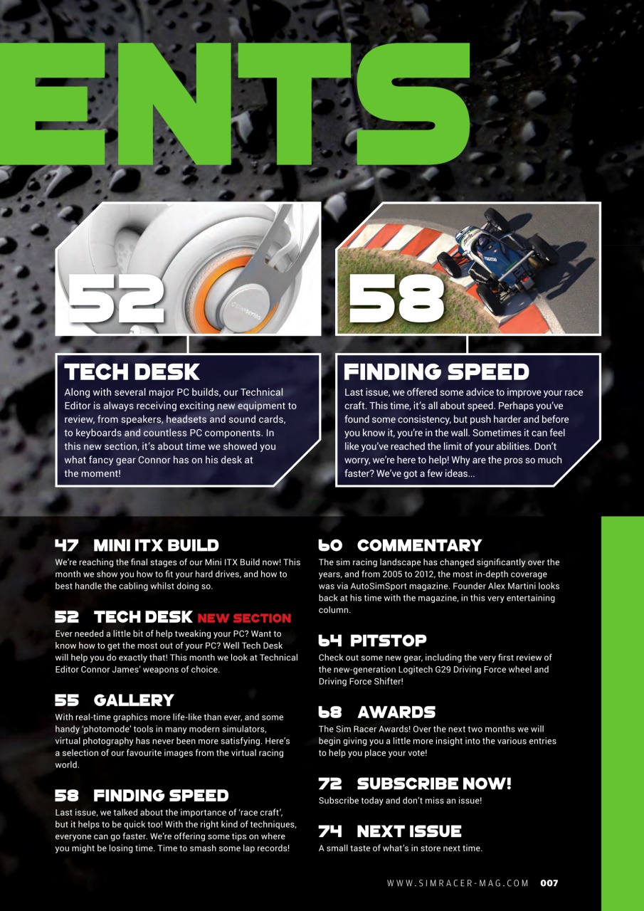 Sim Racer Preview Pages