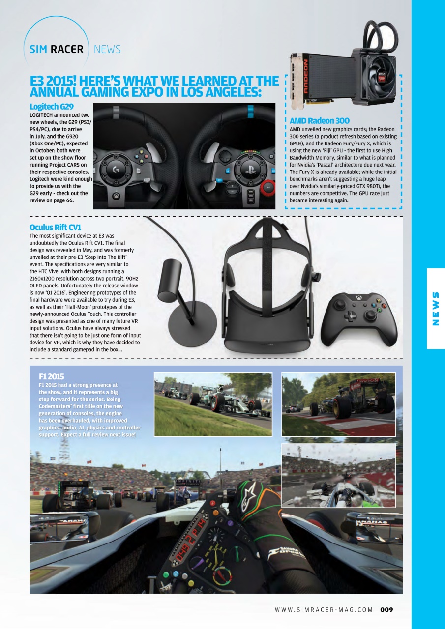 Sim Racer Preview Pages