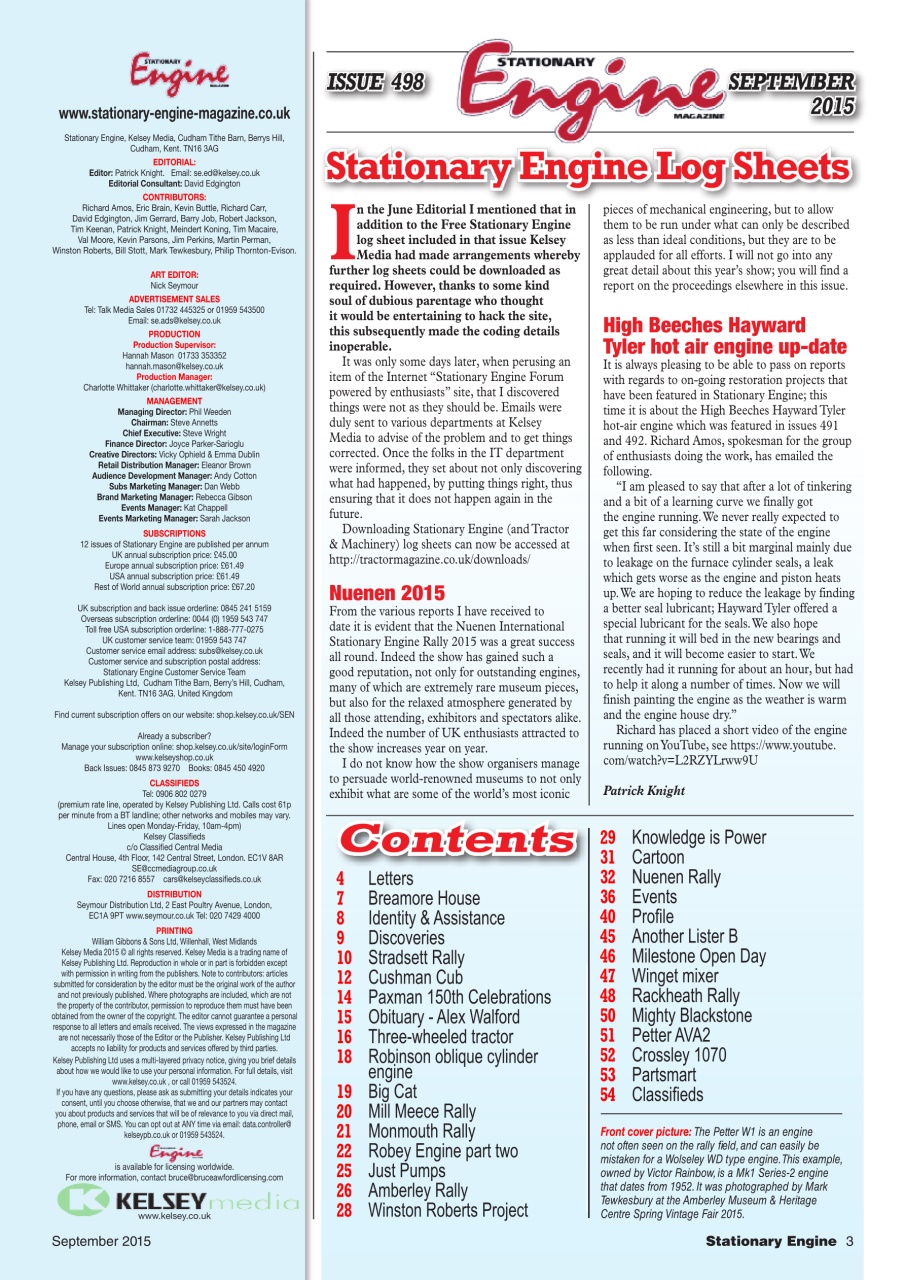 Stationary Engine Preview Pages