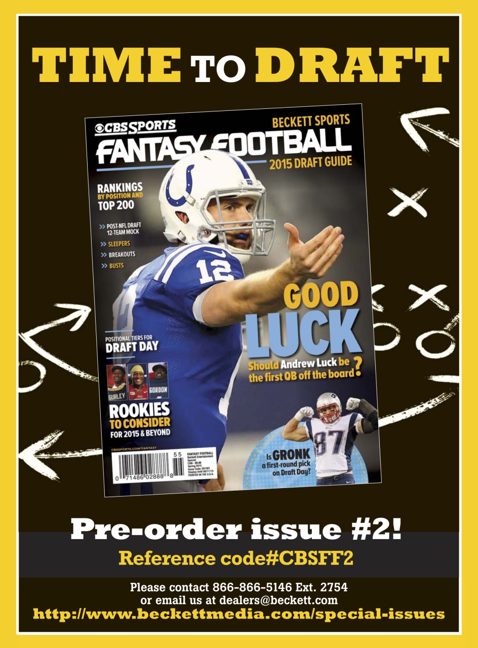 Beckett Football Magazine Preview Pages
