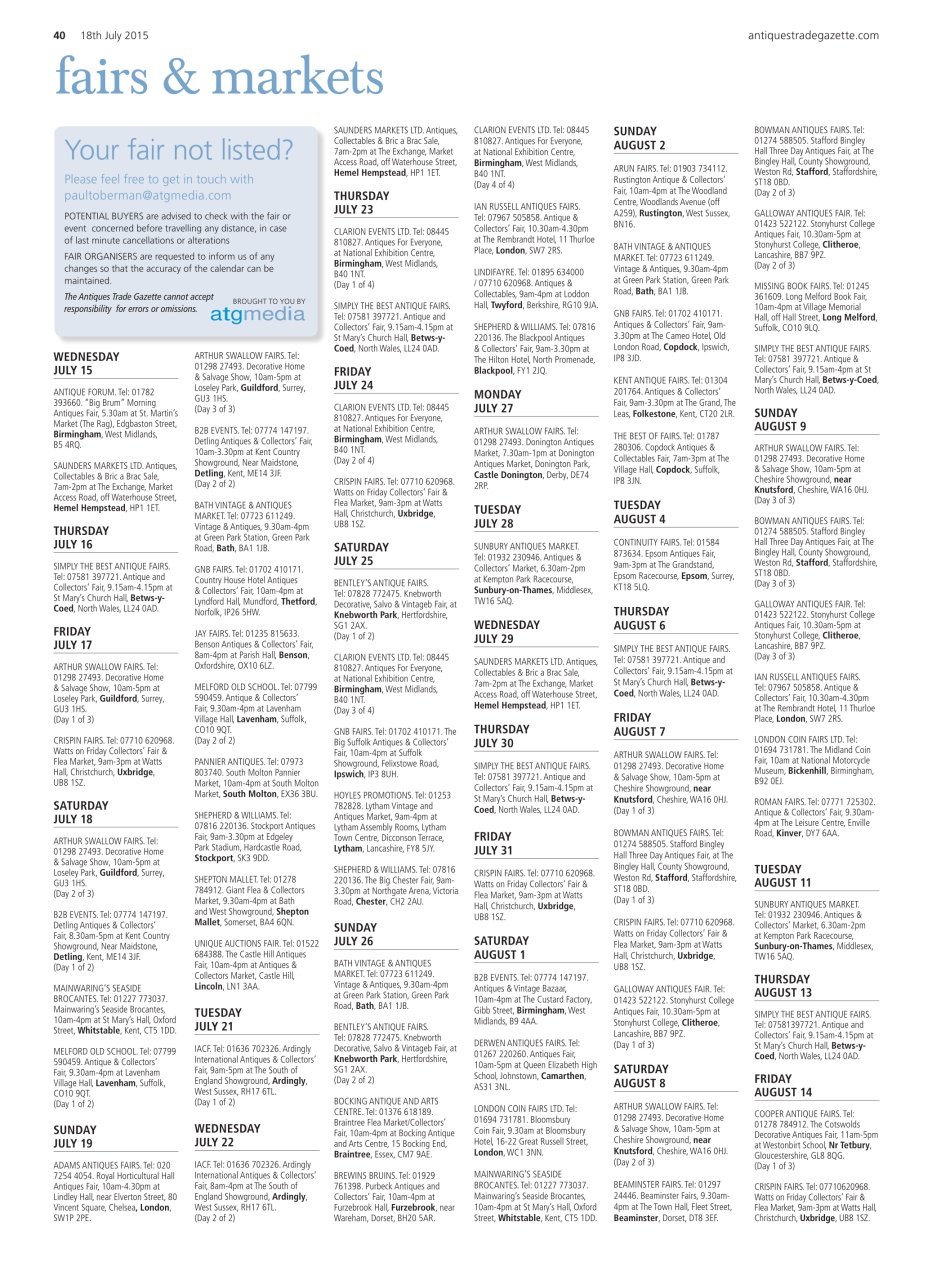 Antiques Trade Gazette Preview Pages