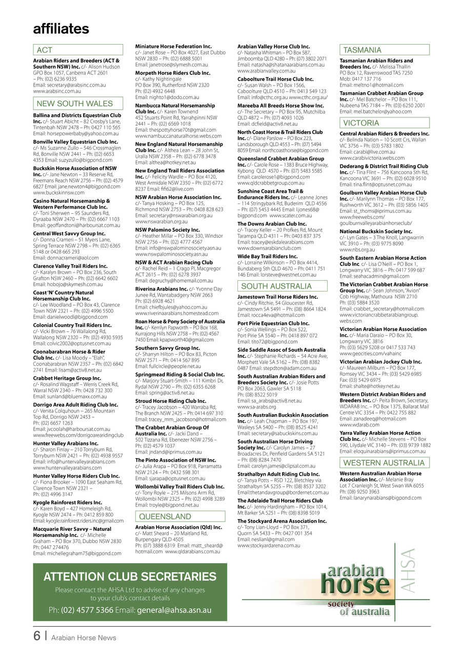 Australian Arabian Horse News Preview Pages