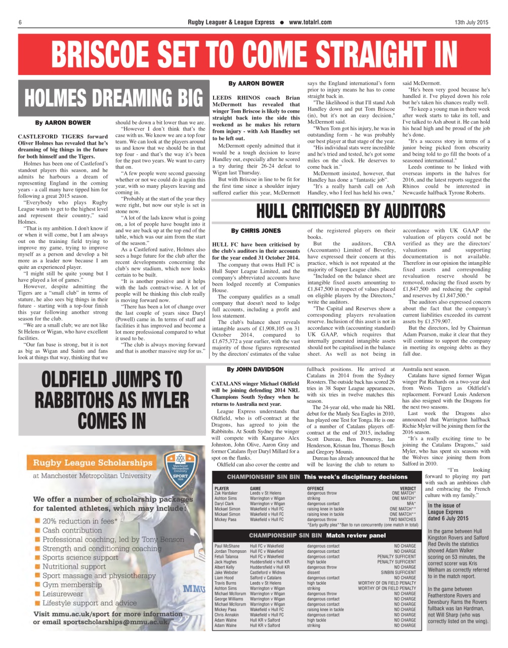 League Express Preview Pages