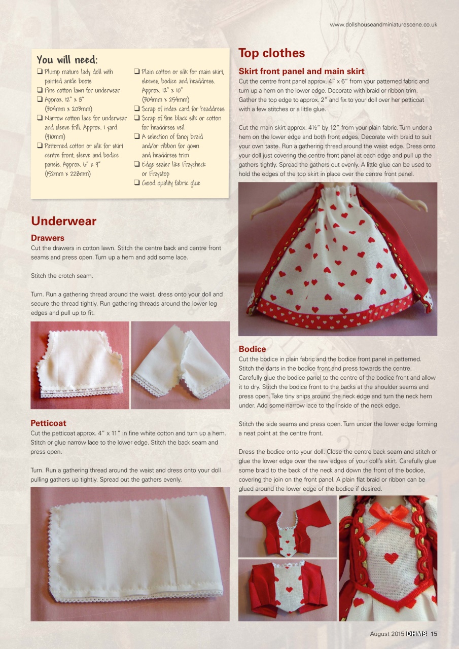Dolls House and Miniature Scene Preview Pages